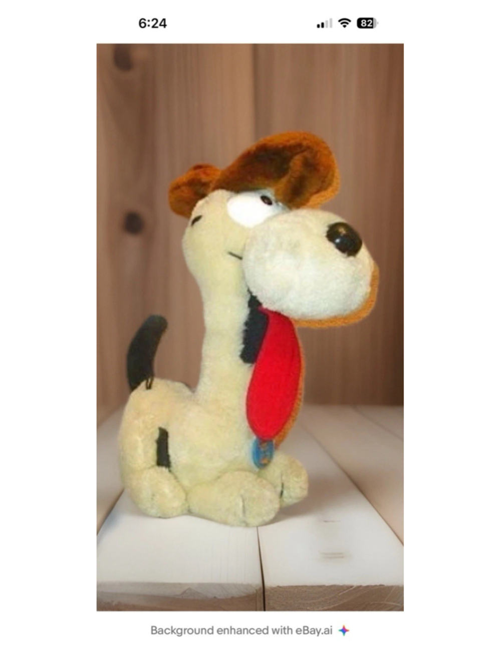 Vtg 1983 Garfield Odie Dog Plush 17” Stuffed Animal Toy Clean Cartoon Dakin EUC - Picture 4 of 5
